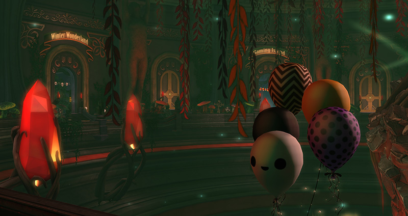 Linden Portal Park, decorated for Halloween, photographed by Wildstar Beaumont